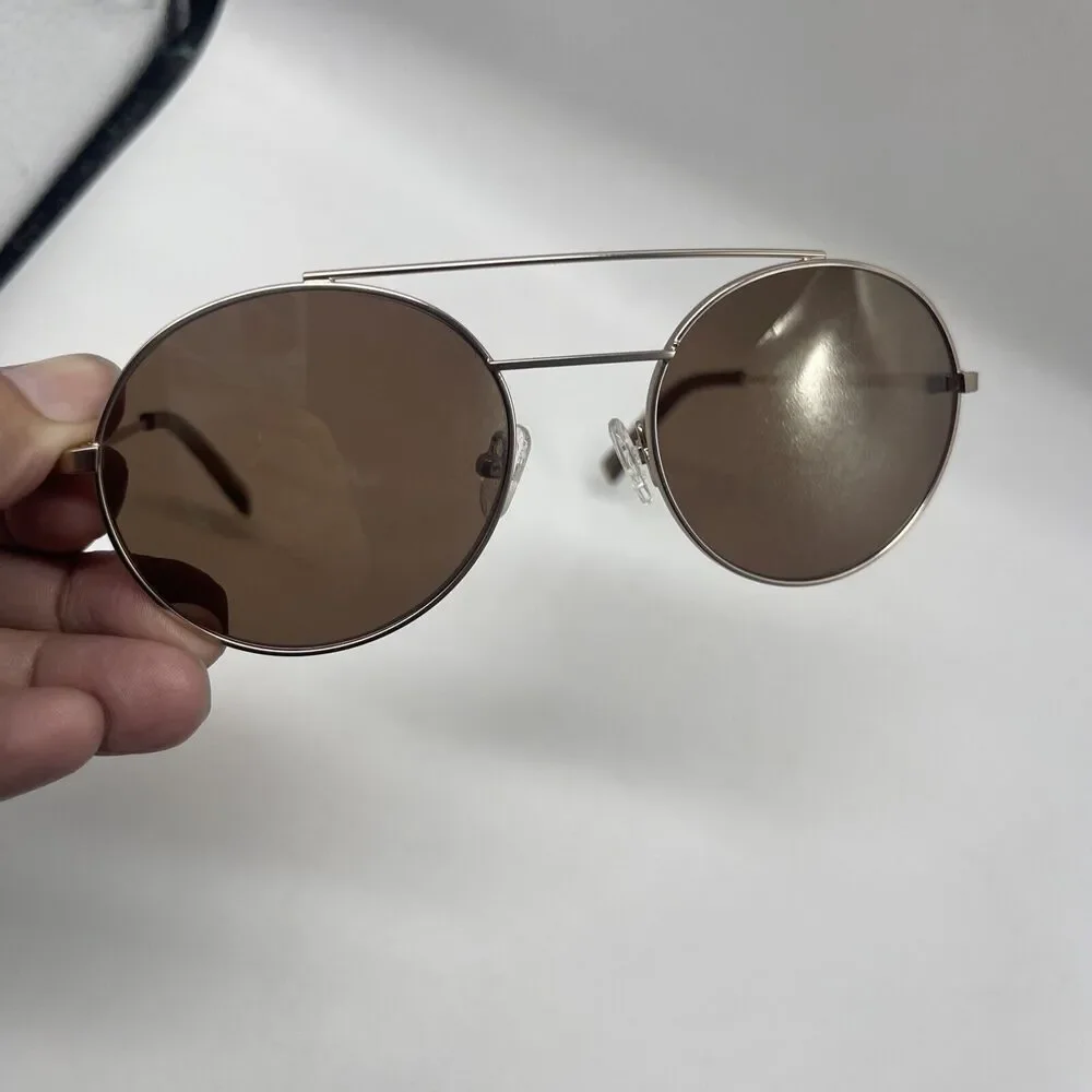 Sean John SJOS504 Round Aviator Sunglasses In Matte Gold New W/Out Tag